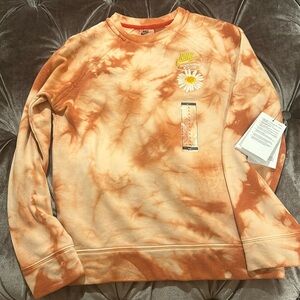 Nike tie dye crewneck sweatshirt large girls